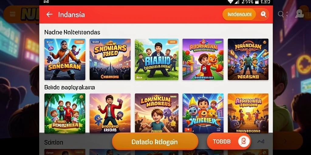 Screenshot grafis arena pertarungan yang menawan.