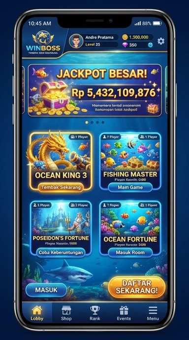 winboss — layar beranda